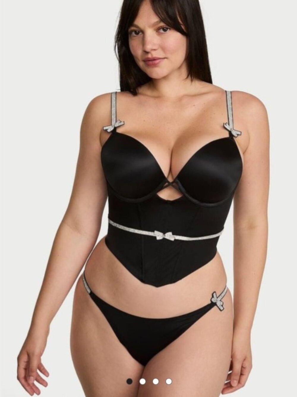 New Victoria's Secret Very Sexy Shine Bow Corset Top M/DD